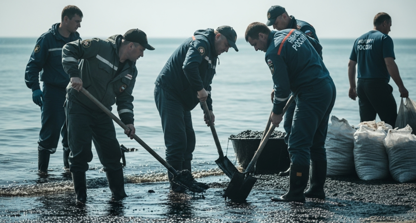 Водолазы подняли со дна моря у Анапы 2 тысячи тонн мазута за 21 591 погружение