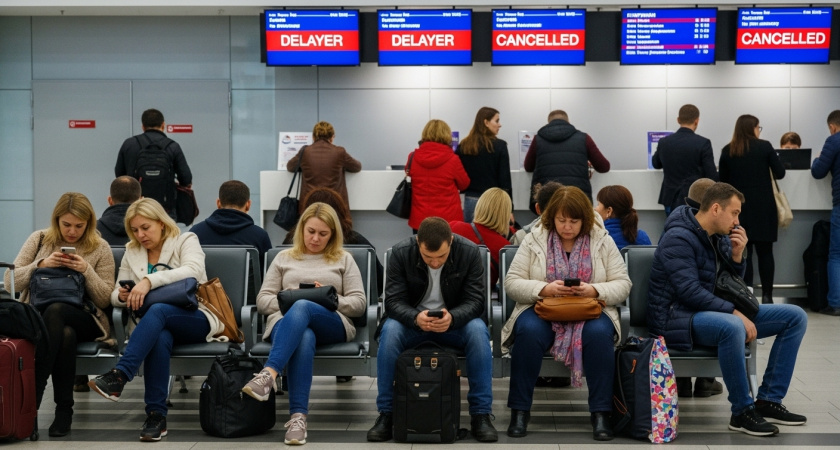Сбой в аэропорту Сочи: 8 отмененных рейсов и 20 задержек свыше двух часов