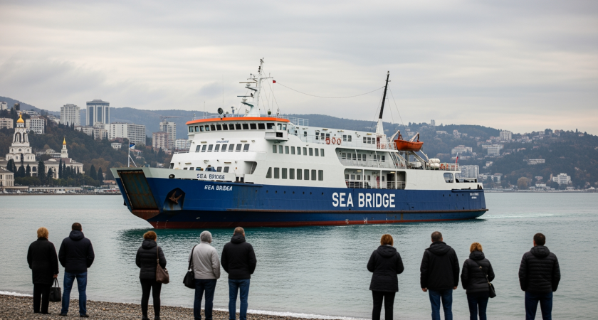 Паром Sea Bridge с 20 пассажирами застрял в Сочи: разрешили войти, но не выпускают