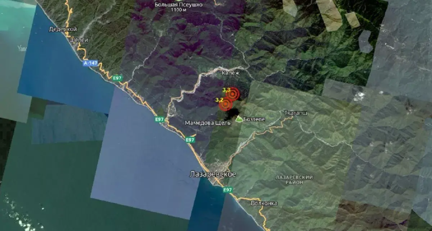 Два толчка за 8 минут: землетрясения магнитудой 3,3 и 3,2 всколыхнули Сочи