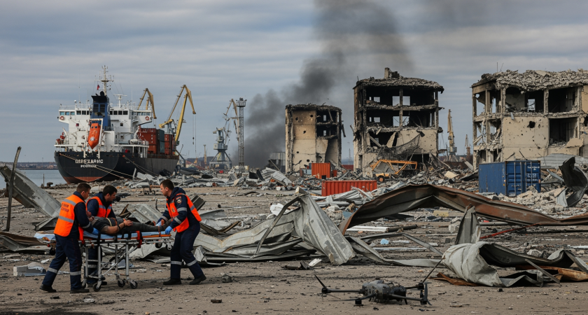 Атака БПЛА в Новороссийске: повреждены нефтебаза «Шесхарис», шесть домов и судно в порту