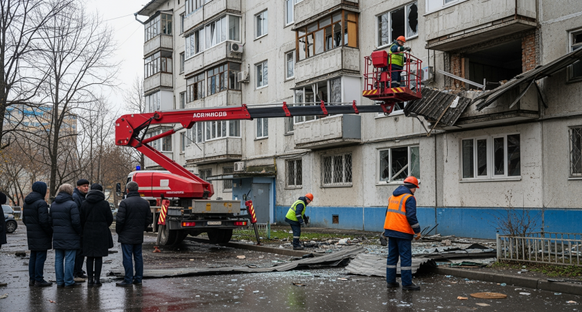 БПЛА упал в центре Краснодара: повреждены два жилых дома, деловой и медицинский центры