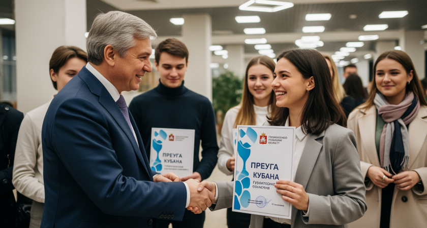Стобалльники Кубани получают губернаторскую премию за поступление в родные вузы