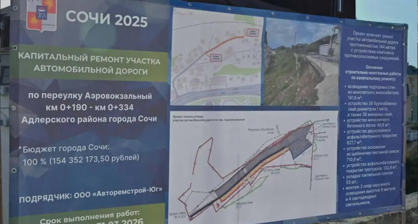 Мэр Сочи запустил капитальный ремонт: 150 млн рублей на борьбу с оползнями