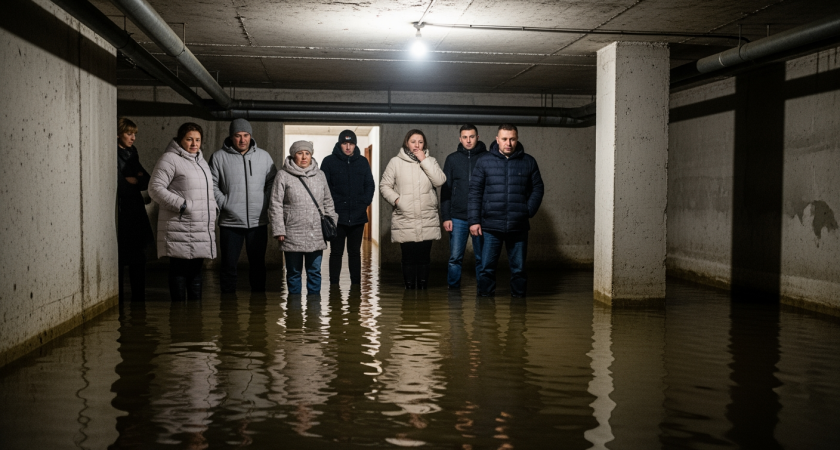 Полметра воды в подвале: жители Дагомыса пожаловались губернатору на невозможность укрыться