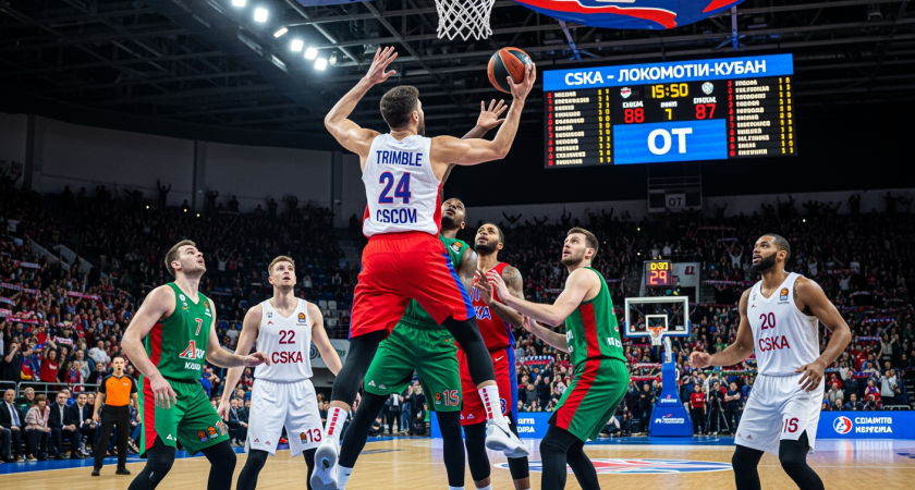 ЦСКА в овертайме обыграл «Локомотив-Кубань»: Тримбл забросил 35 очков