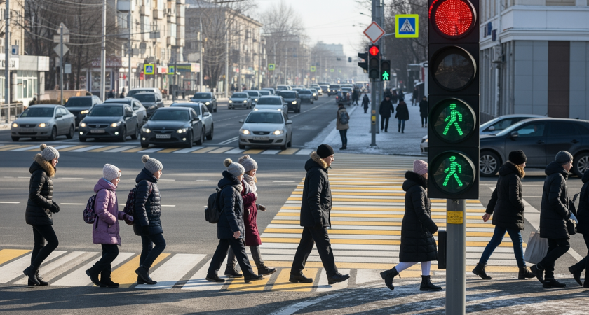 На улице Тургенева установили светофор после жалоб жителей и депутатов