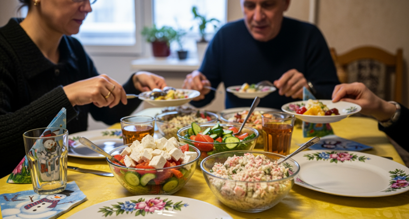 Готовлю этот салат круглый год: и для праздника, и для обеда - простой рецепт, который всегда впечатляет