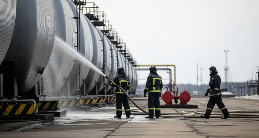 Два резервуара в Темрюке горели двое суток после атаки дрона