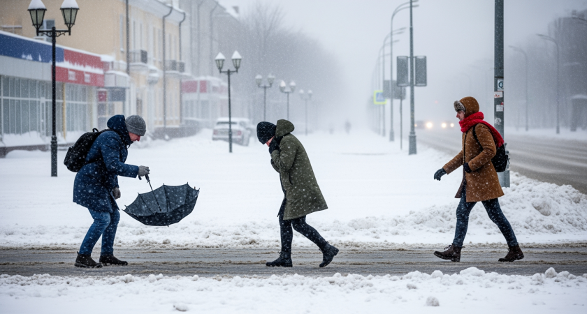 Шторм в Краснодарском крае: порывы ветра до 35 м/с и снежные заносы