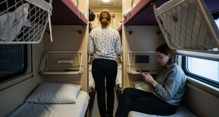 Забронировал самое дешевое место в купе - оказалось, там комфорт царского уровня