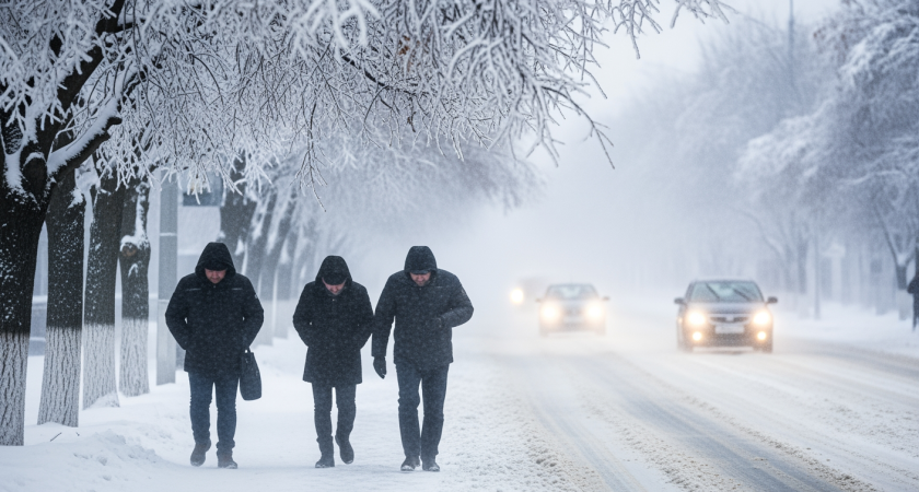 Краснодар готовится к ледяному шторму: ветер до 35 м/с и сильный снег