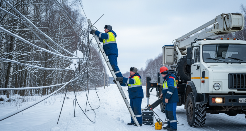20 домов в трёх хуторах остались без света после новогоднего снегопада