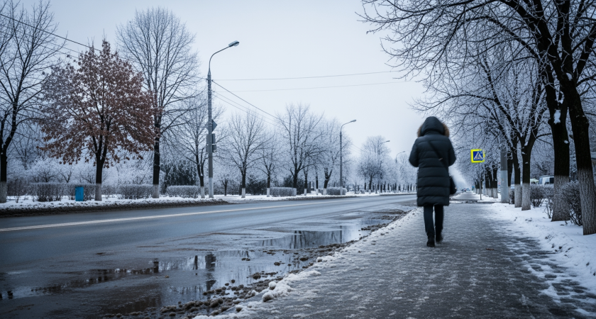 Краснодарский край парализует ледяной шторм с ветром до 25 м/с