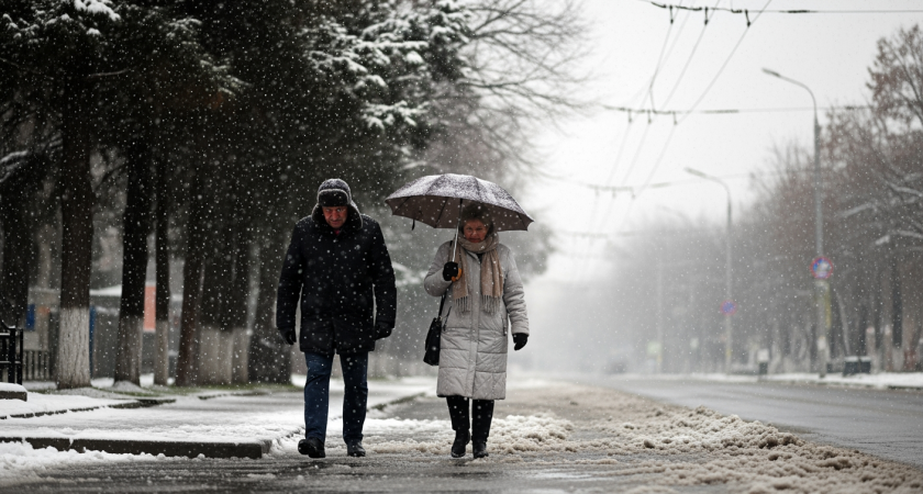 Снежный апокалипсис в Краснодарском крае: порывы ветра до 25 м/с и четыре опасных явления одновременно