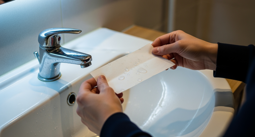 Уходя из квартиры, ставлю в мойку стакан с листом бумаги: соседи завидуют моей находчивости