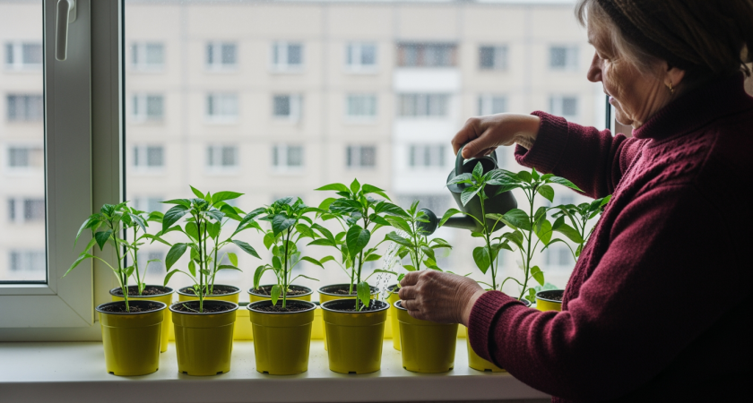 Семена на губке: простой трюк для сильной рассады перцев даже в зимние месяцы