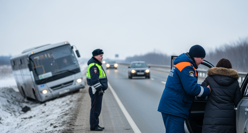 «Автобусная ловушка»: 22 пассажира заблокированы после лобового столкновения под Новороссийском
