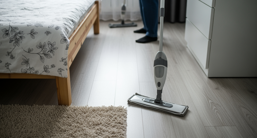 Домашнее средство из столовой ложки на ведро: полы чистые на недели вперёд, а блеск такой, что можно смотреться