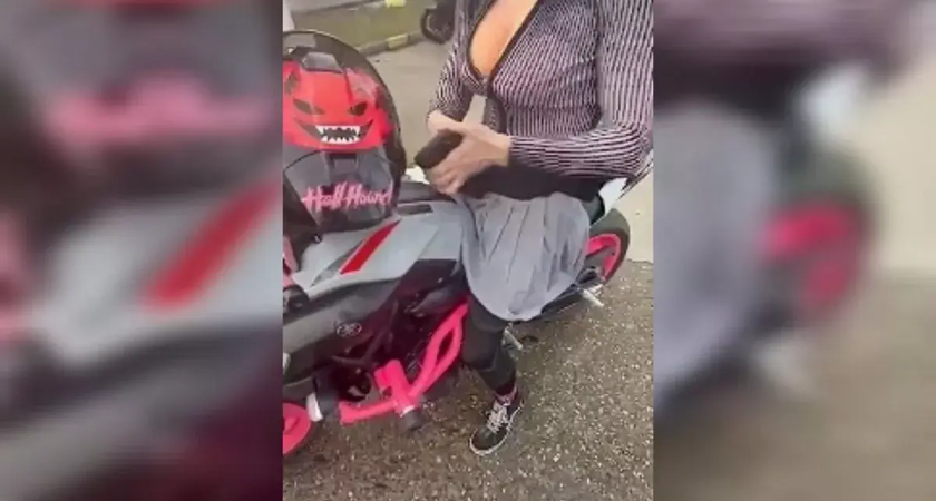 «Дамы» на байках без номеров: в Краснодаре мотоциклисты в женской одежде попали под штраф возле парка Победы