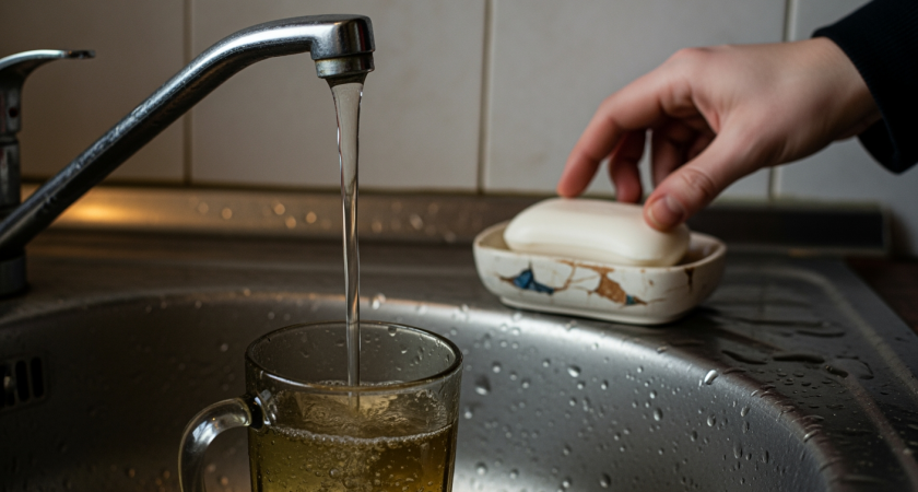 Желтая жижа из кранов: жители пяти улиц Краснодара месяцами страдают от грязной воды