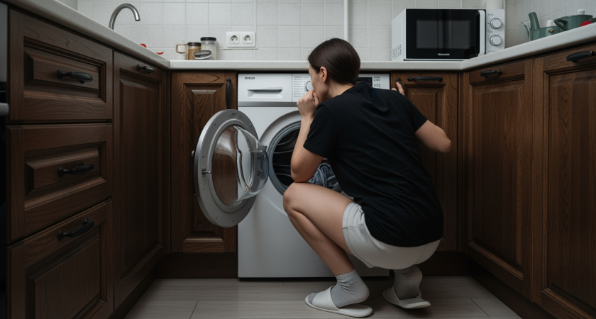 Простой дедовский трюк для стиралки — как забыть о вибрации и прыжках машинки при отжиме навсегда