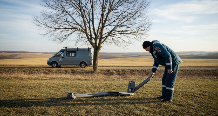 Обломки БПЛА упали на пустыри и огороды в трех районах Кубани: спецслужбы работают на местах