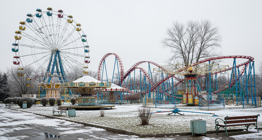 Нулевая температура заморозила веселье: аттракционы Краснодара остановлены по техническим требованиям