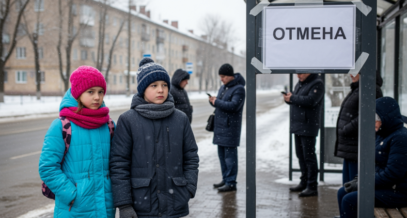 Ледяной плен: 43 школы Кубани отрезаны от транспорта, 19 школ Тимашевского района полностью закрыты из-за гололеда