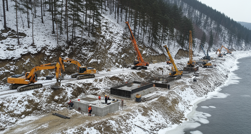 916-метровый гигант: в Адлере началось строительство рекордной эстакады вдоль опасного горного склона