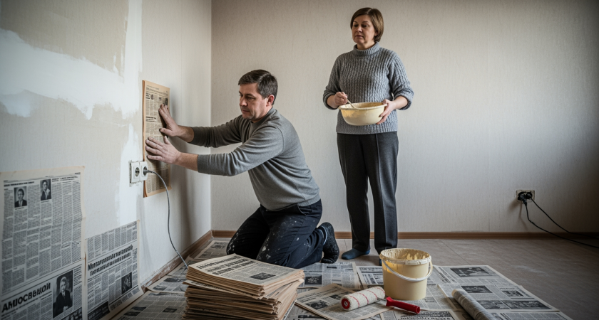 Газеты под обоями в СССР: хитрый лайфхак советских инженеров, о котором вы даже не догадывались