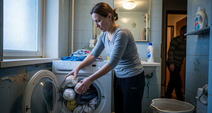 Кусочек фольги в барабане машинки творит чудеса — соседка показала трюк, который экономит деньги на порошке