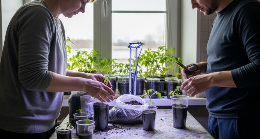 Простой деревенский метод с двумя семечками в одном стакане дарит мощную рассаду помидоров без химии и хлопот