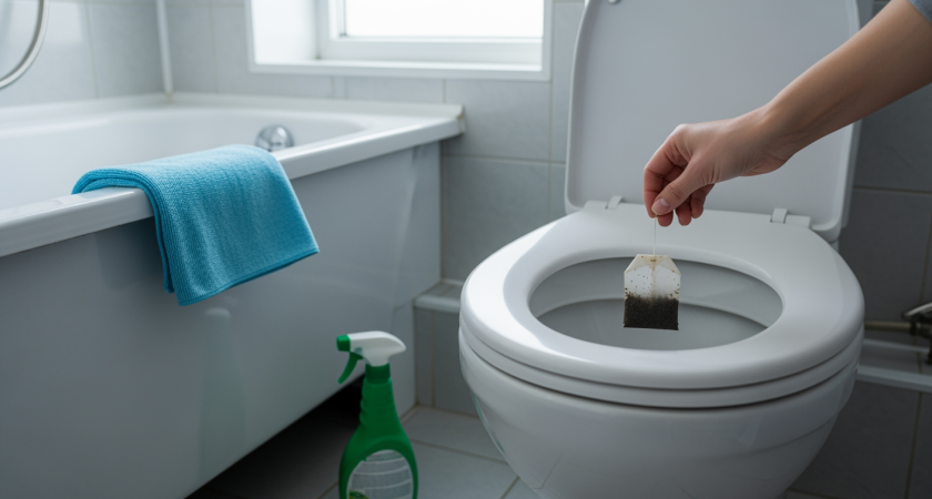 Бросаю использованный чайный пакетик в унитаз перед выходом — секретный трюк профессиональных уборщиц для свежести