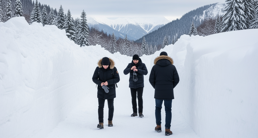 Снежный рекорд в Сочи: сугробы на Роза Пик за сутки пробили отметку в три метра