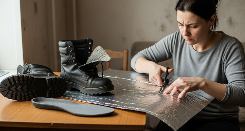 Старинная хитрость из бабушкиной шкатулки: простой материал за 10 рублей превратит любые ботинки в печку до конца зимы