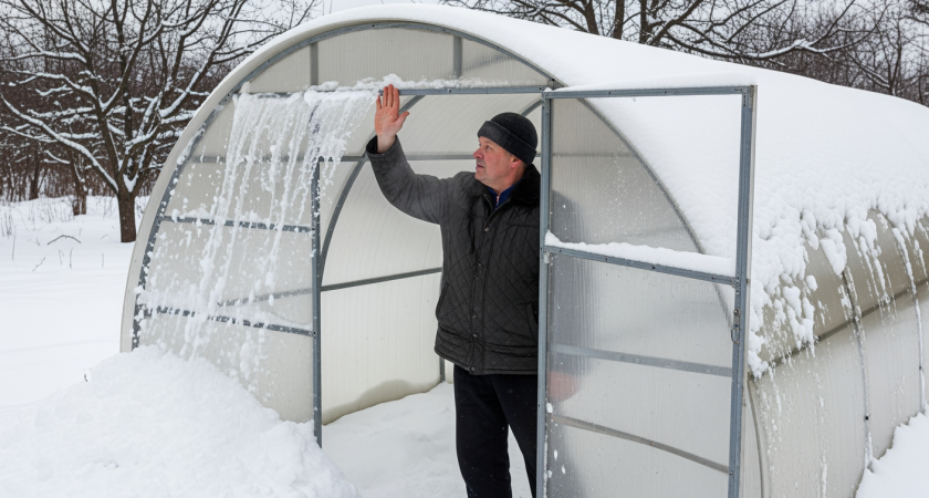 Народный метод, о котором молчат профессионалы: копеечный способ очистить теплицу от снега быстрее чем за 60 секунд