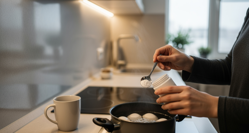 Забудьте о мучениях с яичной скорлупой: секретный ингредиент из вашей кухни решит проблему за считанные минуты