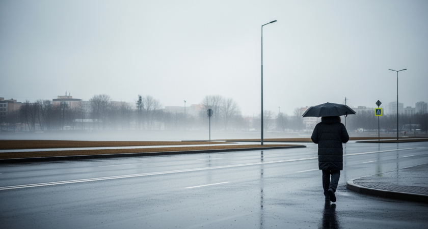 Мокрый снег сквозь туман: на Кубань движутся штормовой ветер и температурные качели от -8 до +10