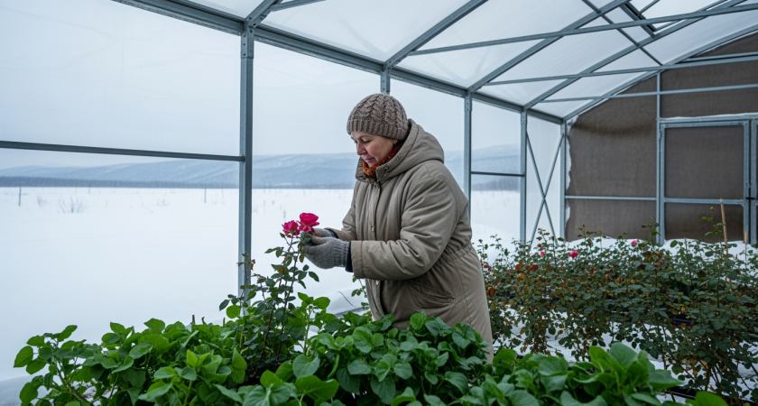 Пенсионерка из Новосибирска скопировала китайский секрет и теперь собирает помидоры когда за окном вьюга