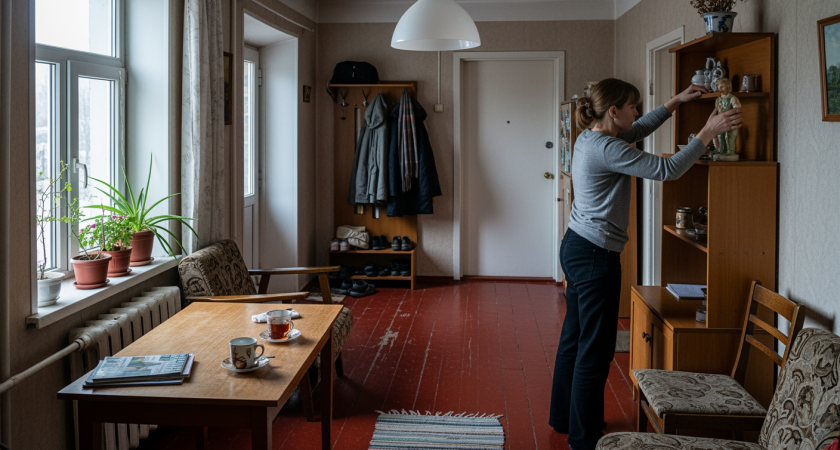 Соседка мазала полы странной коричневой краской каждый март — теперь делаю так же и экономлю на уборке