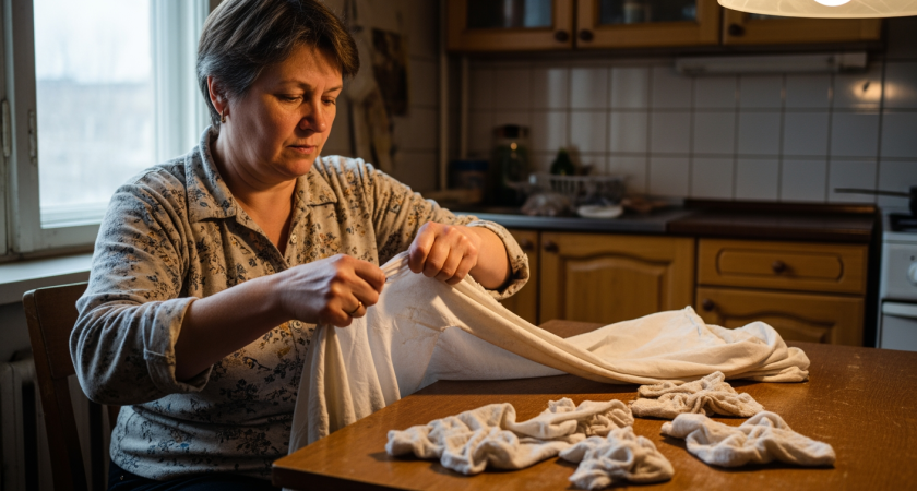 Старое постельное белье превращается в полезные вещи для дома за 10 минут без шитья