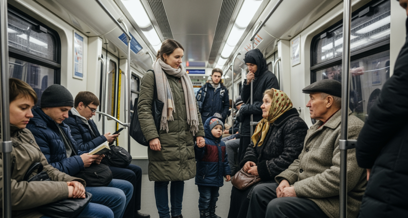 Мамаша с коляской устроила скандал в поезде, а другие пассажиры преподали ей урок воспитания