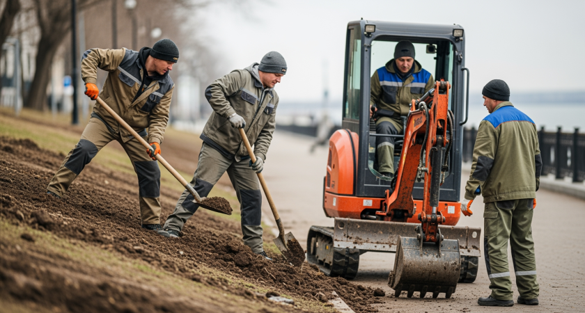 20 кубометров грунта обрушились на спуске к набережной Сочи