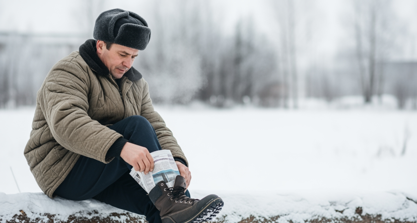 Сибирские пенсионеры греют ноги копеечным способом из газеты, который работает лучше дорогих стелек