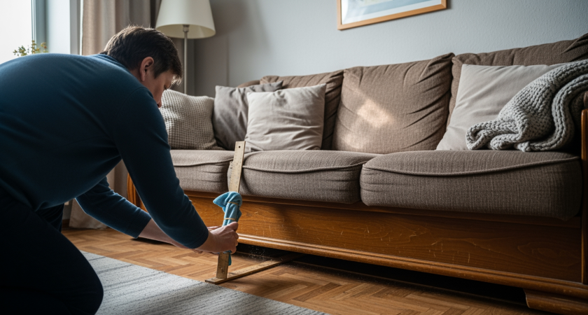 Профессиональные уборщики раскрыли секрет как добраться до пыли под диваном за 30 секунд