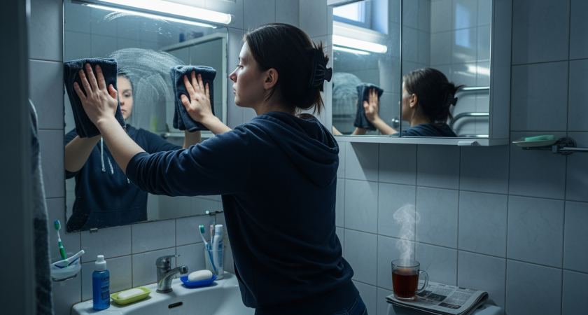 Соседка-пенсионерка поделилась копеечным способом мыть зеркала так что они сияют как новые целый месяц