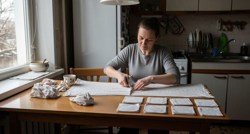 Не спешите выбрасывать старые простыни — из них получаются незаменимые помощники по хозяйству