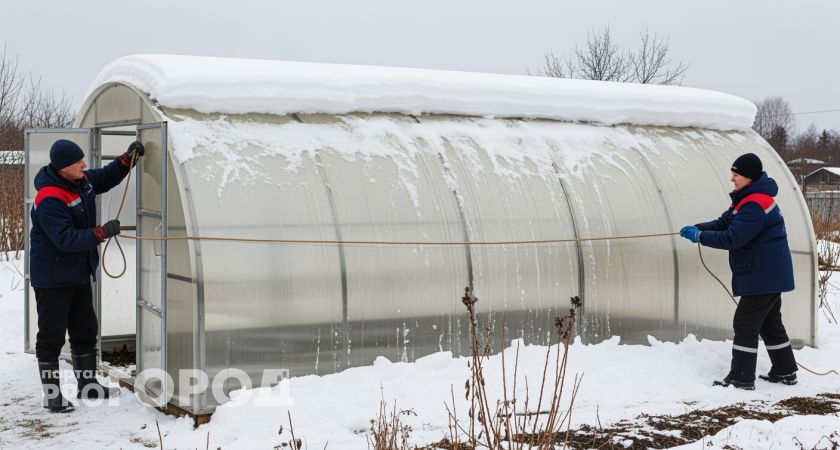 Забытый трюк с обычной солью растопит снег в теплице быстрее любой техники за копейки
