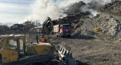 Пятый день тления: на полигоне в Новороссийске засыпают грунтом 220 квадратов очага возгорания
